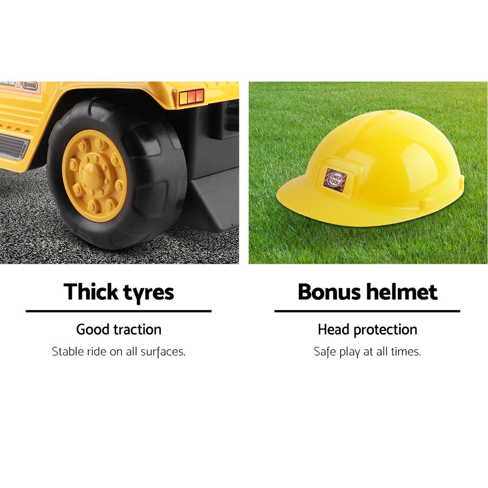 Keezi Kids Ride On Excavator Bulldozer Yellow