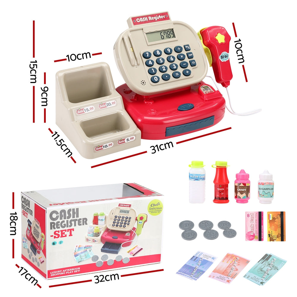 Keezi Kids Cash Register Pretend Play Set Multicolour