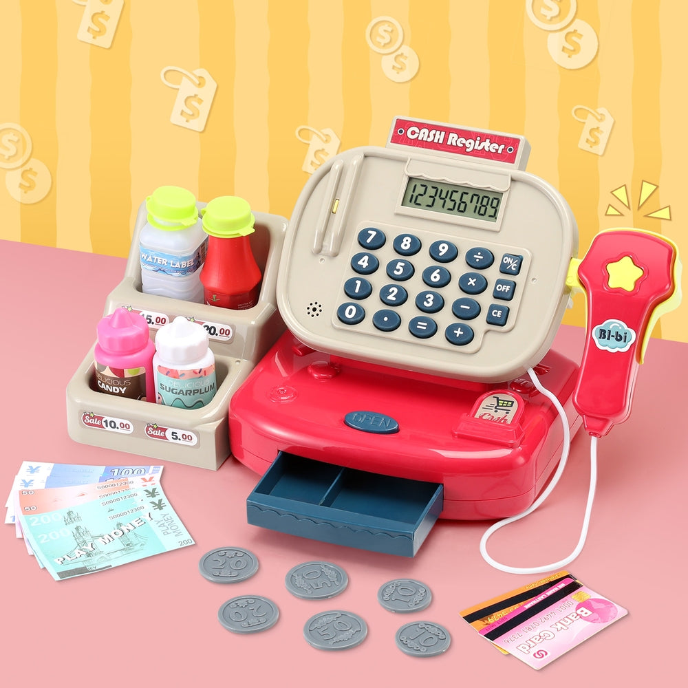 Keezi Kids Cash Register Pretend Play Set Multicolour