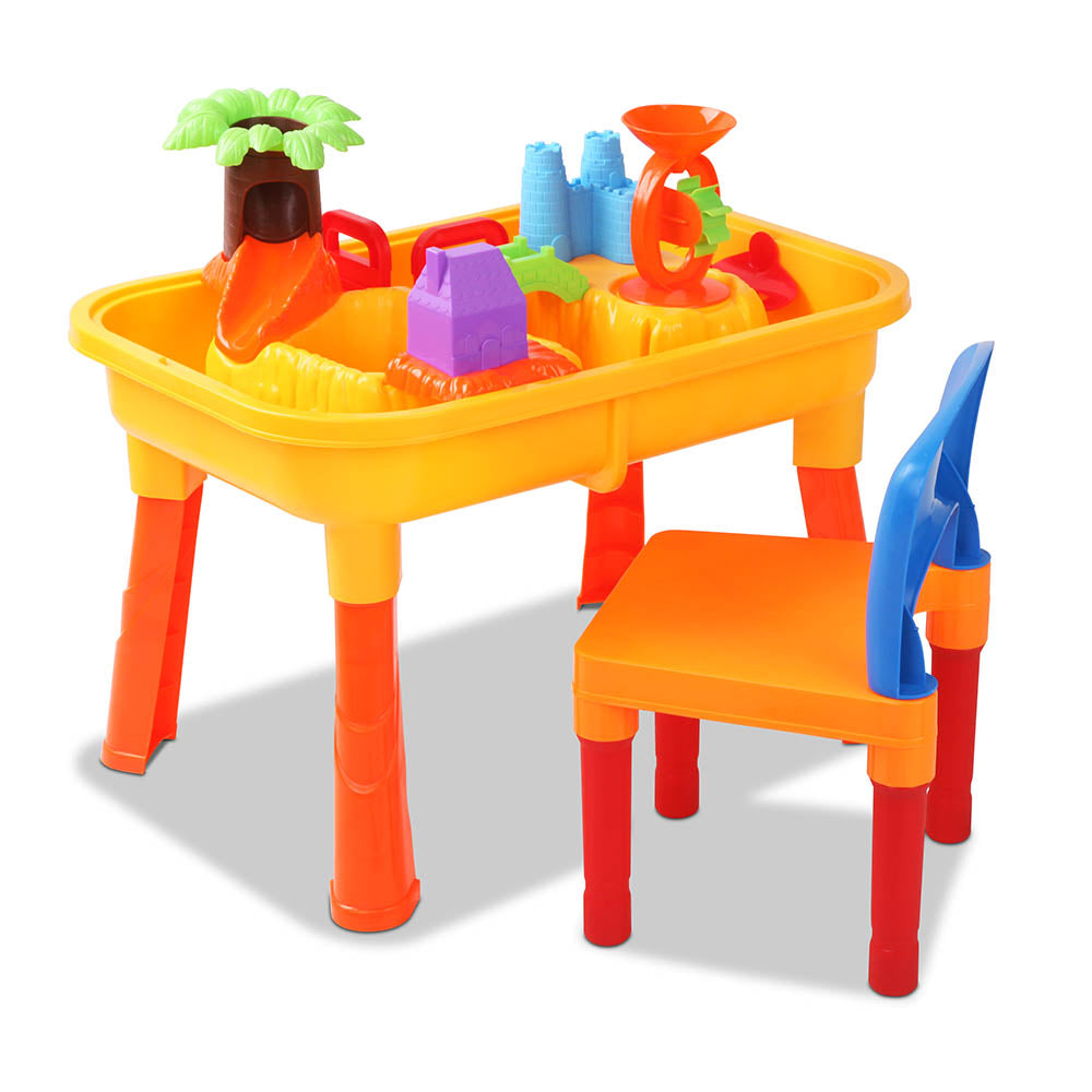 Keezi Kids Sand and Water Activity Table Set with Chair