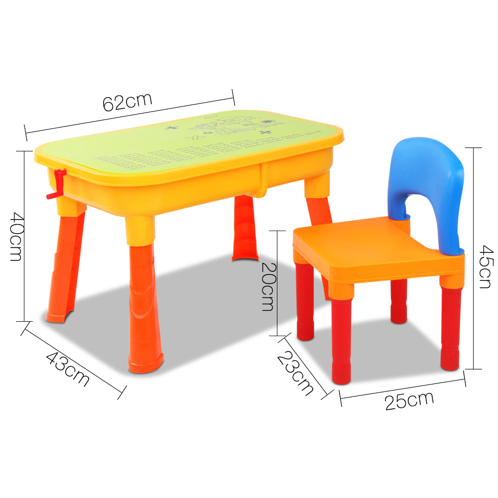 Keezi Kids Sand and Water Activity Table Set with Chair
