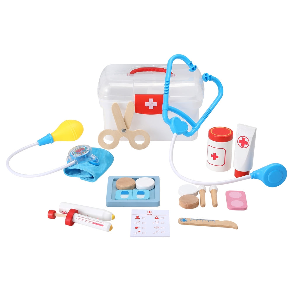 Keezi 16-Piece Kids Doctor Nurse Medical Playset Multicolour