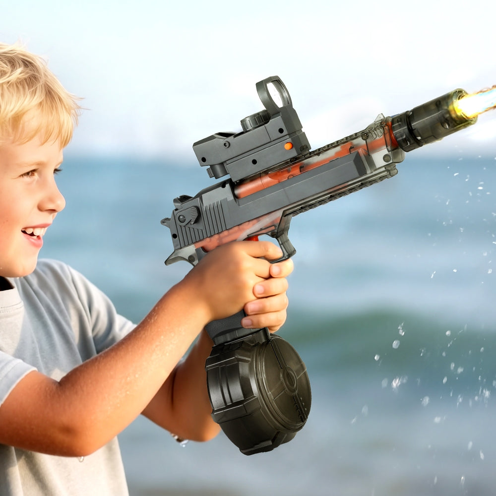 Keezi Kids Electric Water Gun 500ml Water Tank Grey