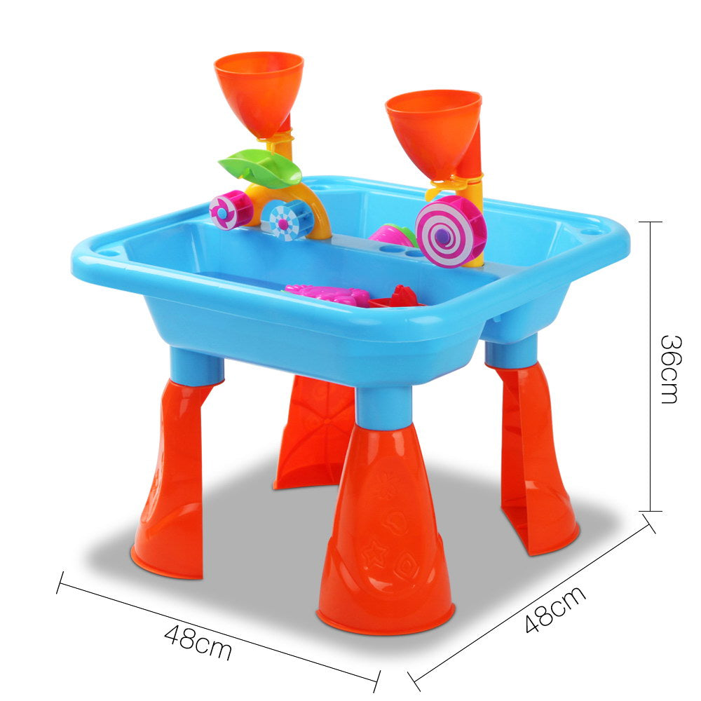 Keezi Kids Sand and Water Activity Table Set Outdoor Play Beach Toys