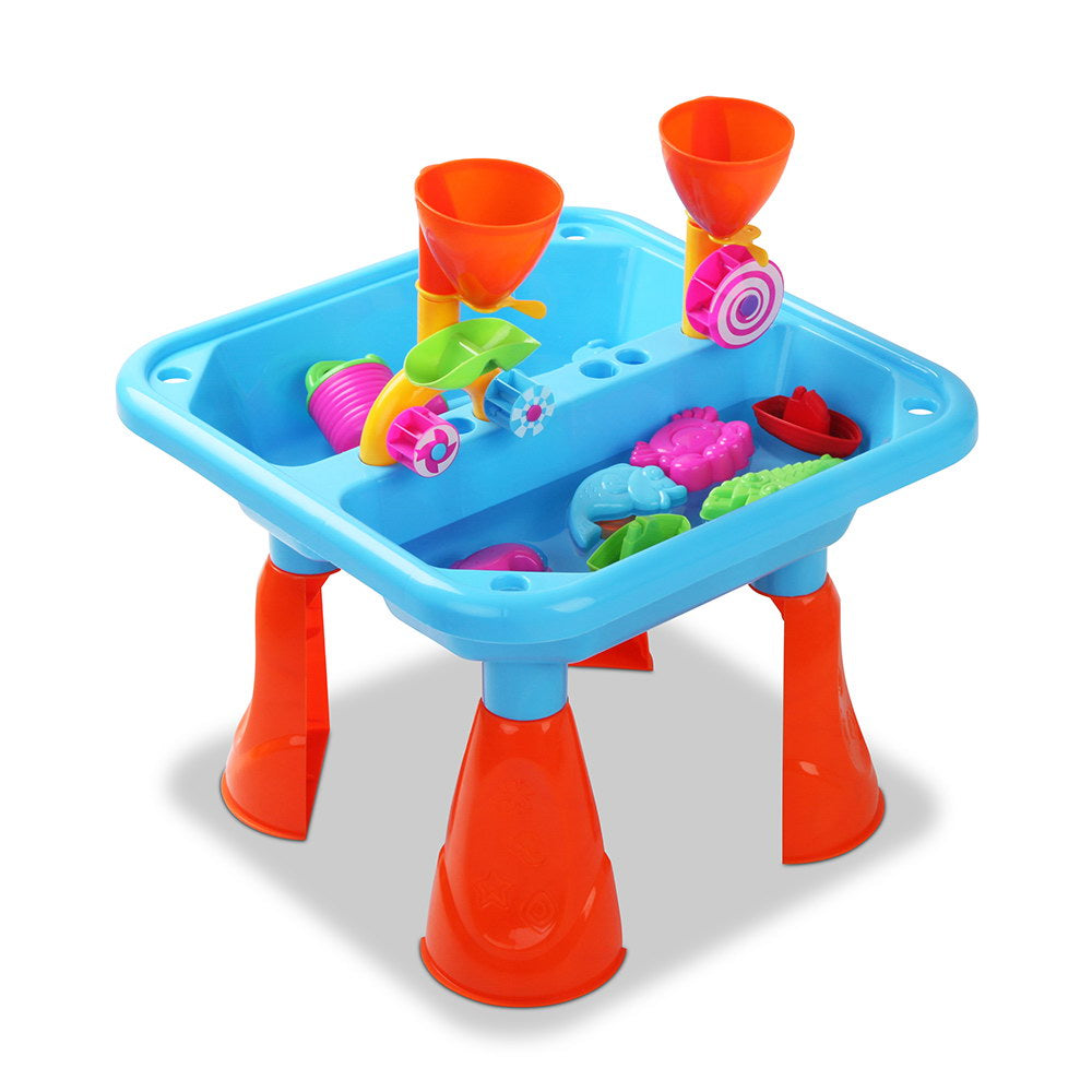 Keezi Kids Sand and Water Activity Table Set Outdoor Play Beach Toys