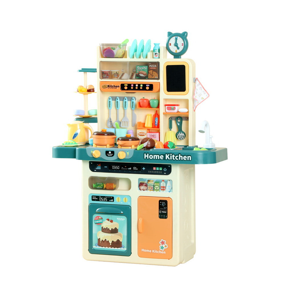 Keezi Kids Kitchen Play Set Cooking Sound Steam Light Multicoloured