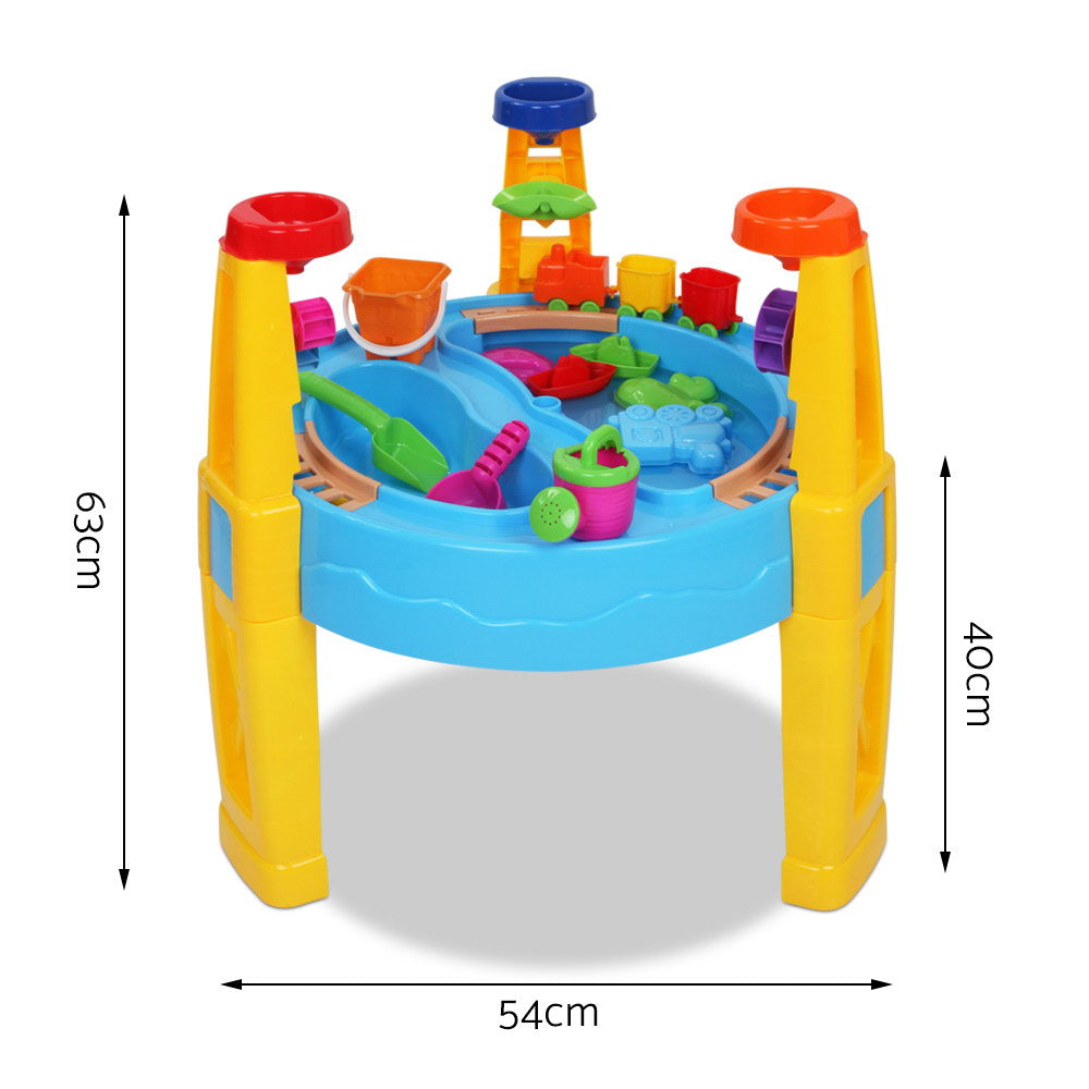Keezi Kids Sand and Water Play Table Set with Umbrella