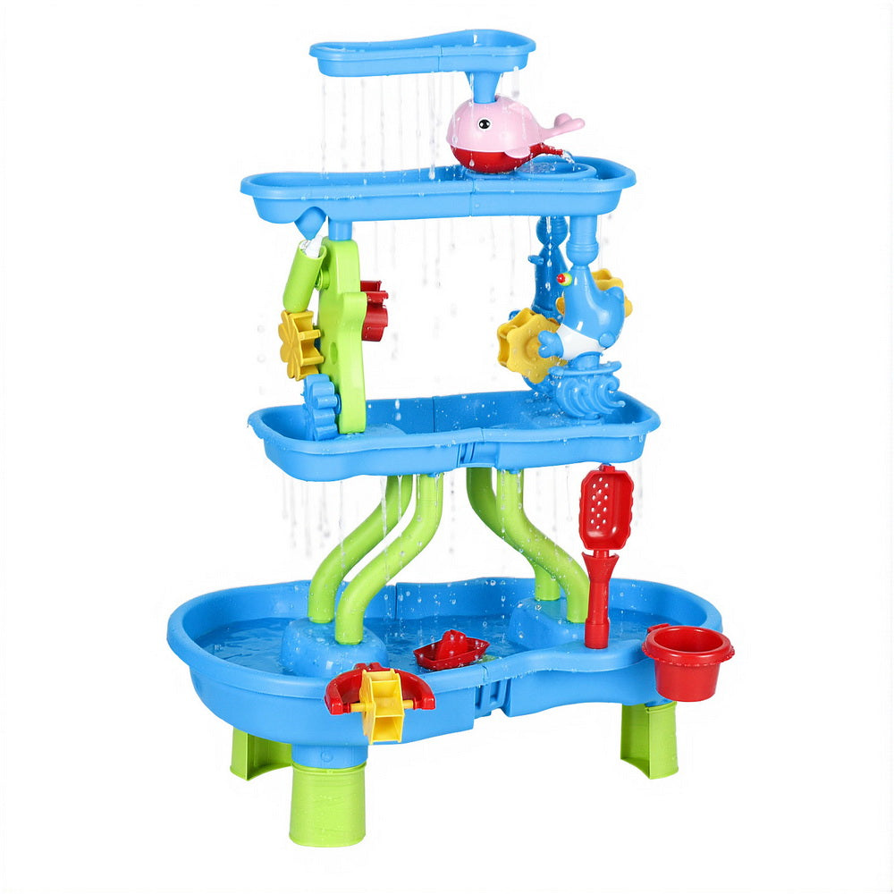 Keezi 4-Tier Kids Sand and Water Activity Table Multicolour