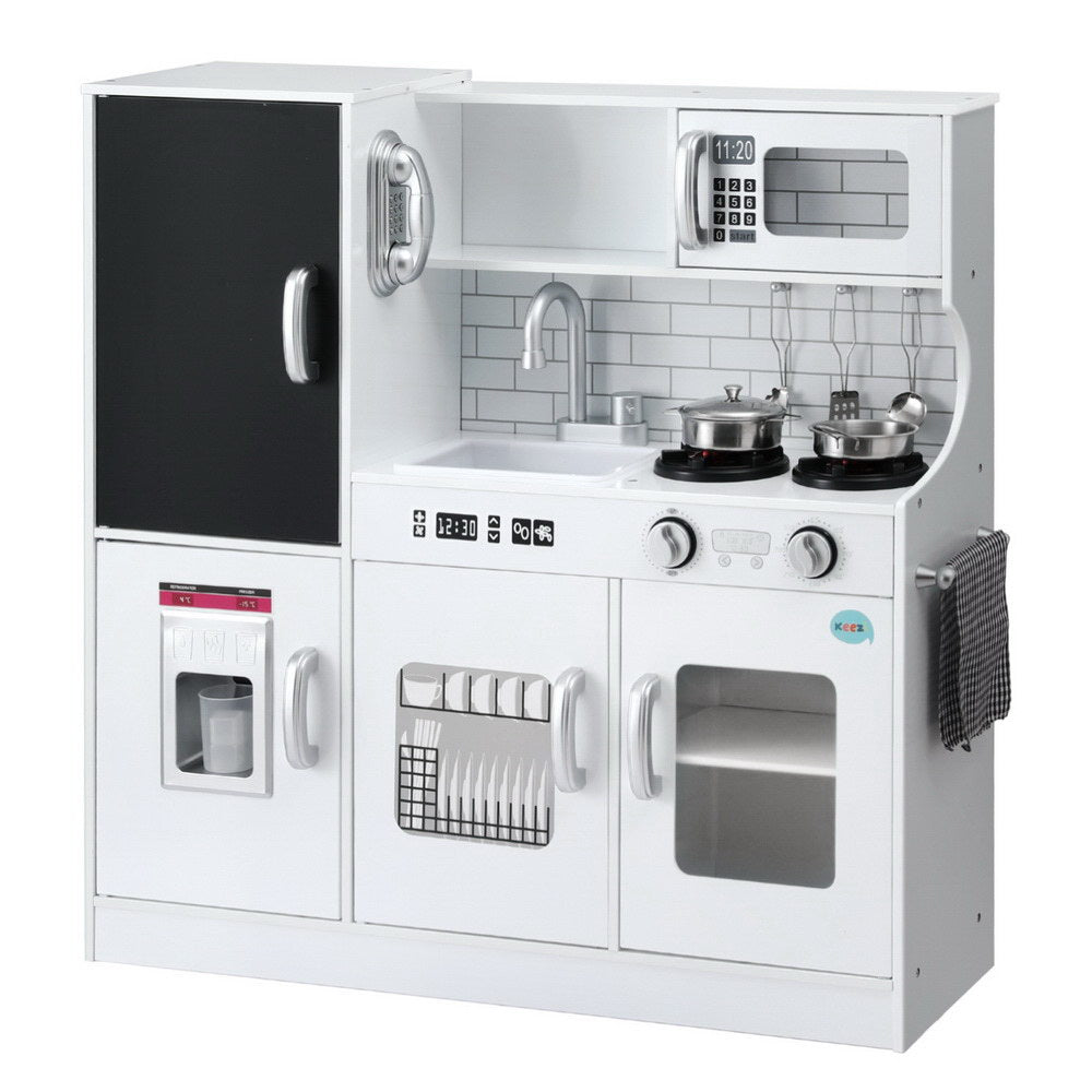 Keezi Kids Wooden Pretend Kitchen Play Set 80cm White