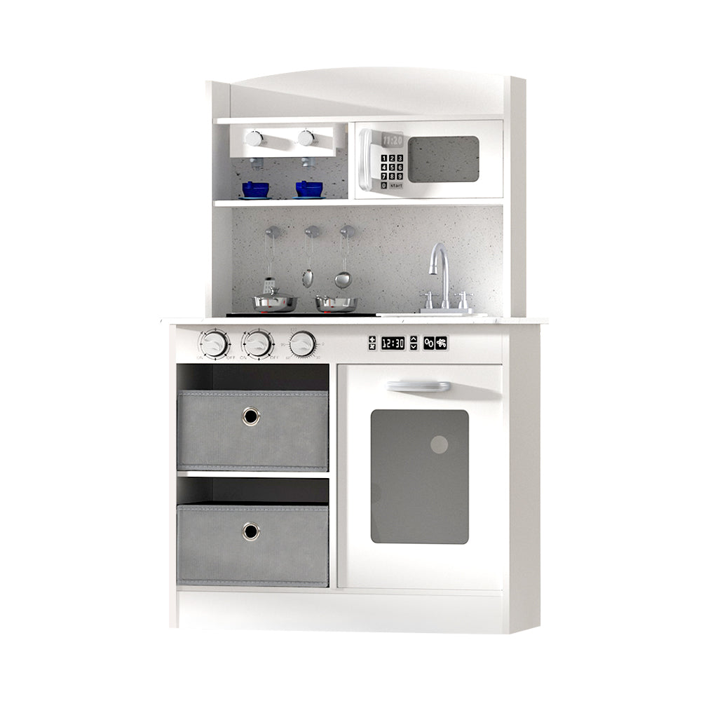 Keezi Kids Wooden Kitchen Playset Black & White