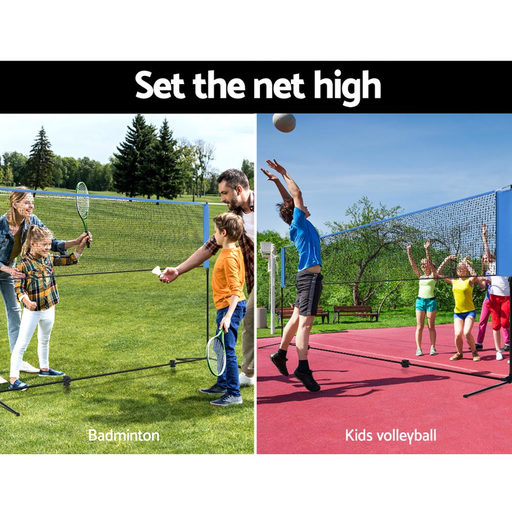 Everfit 4m Portable Sports Net Adjustable Height for Tennis, Volleyball, Badminton