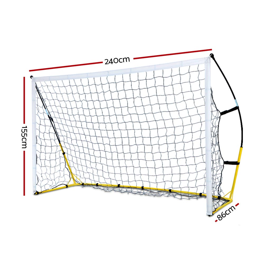 Everfit 2.4m Portable Football Soccer Goal Net Rebounder