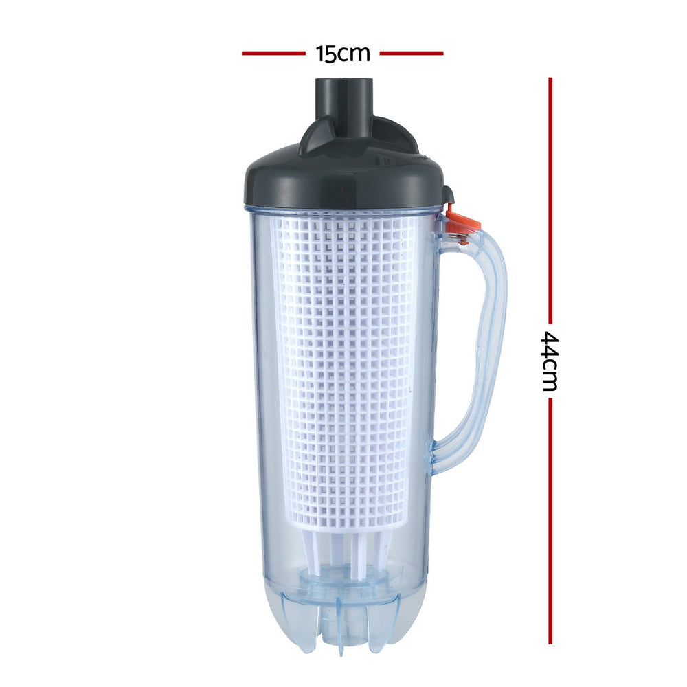 Aqua Buddy Pool Leaf Canister Cleaner Suction Catcher Grey