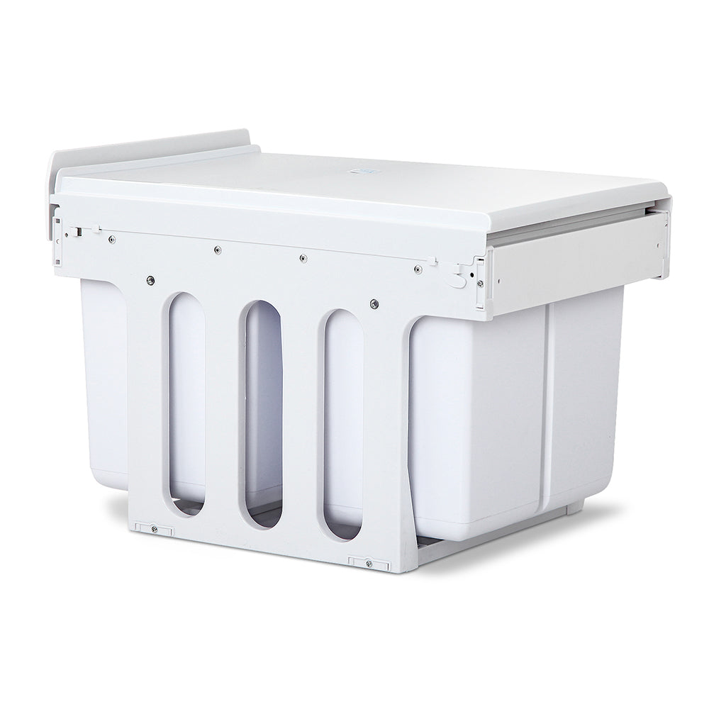 Cefito Double Pull-Out Kitchen Bin 2x15L White