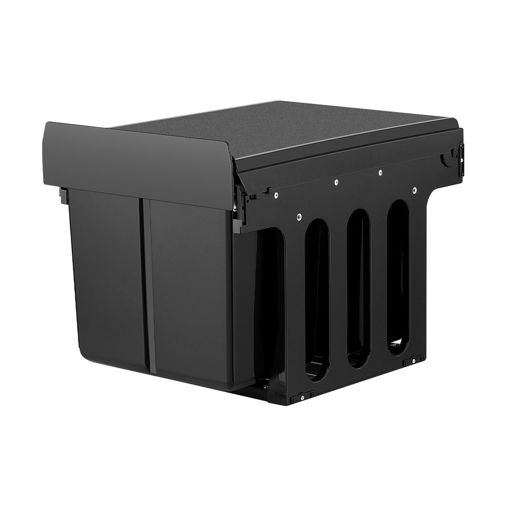 Cefito Triple Slide Pull-Out Kitchen Bins 31L Black