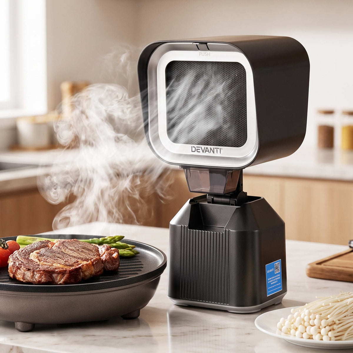 Devanti Portable Range Hood Desktop Adjustable Black