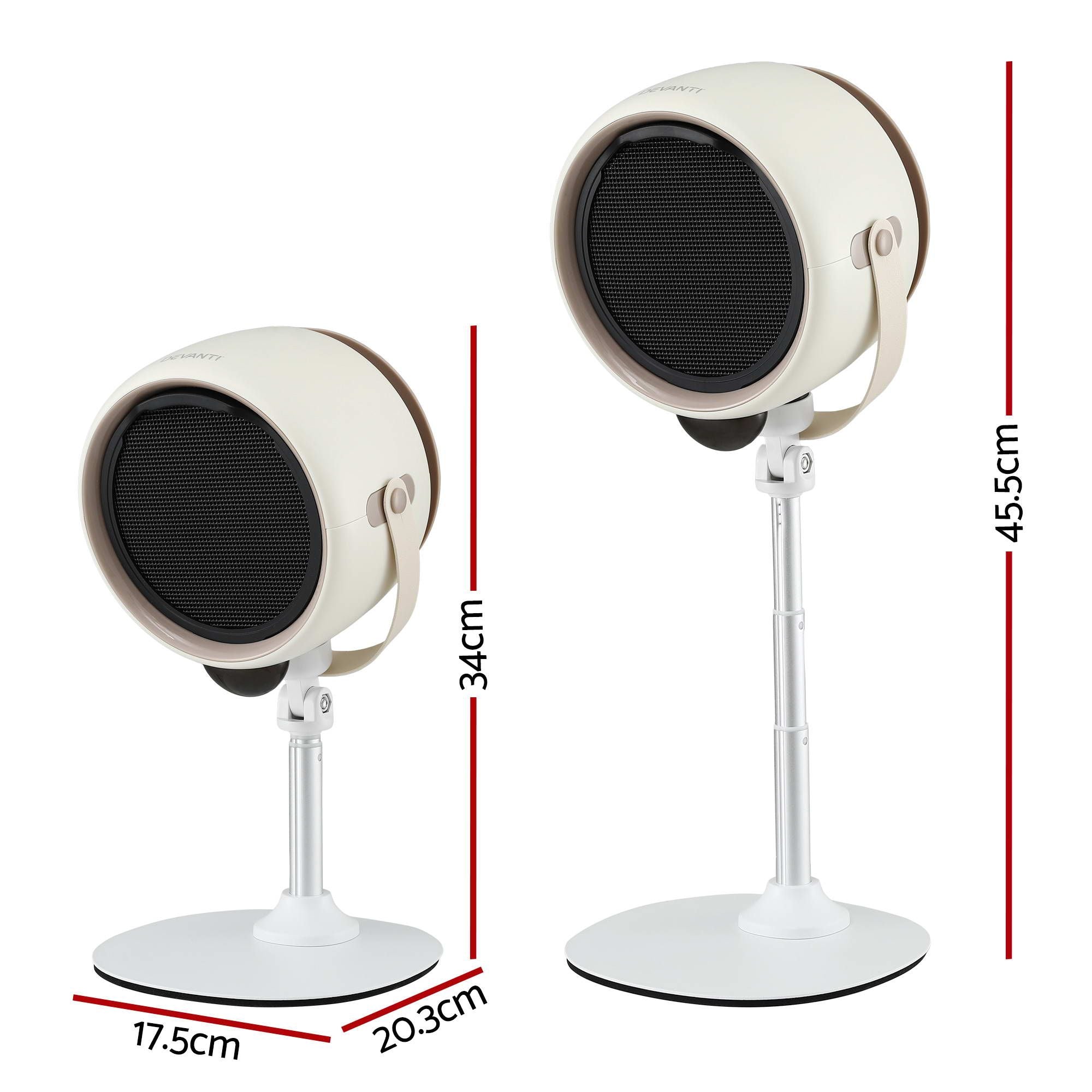 Devanti Portable Range Hood 5-Speed Rechargeable Desktop Extractor Fan BBQ