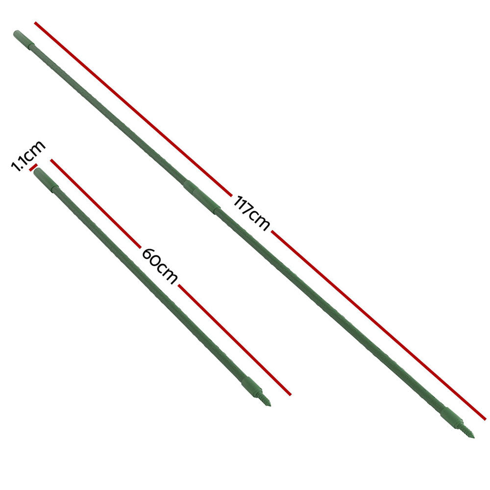Green Fingers 60cm Metal Plant Stakes 48pcs Green