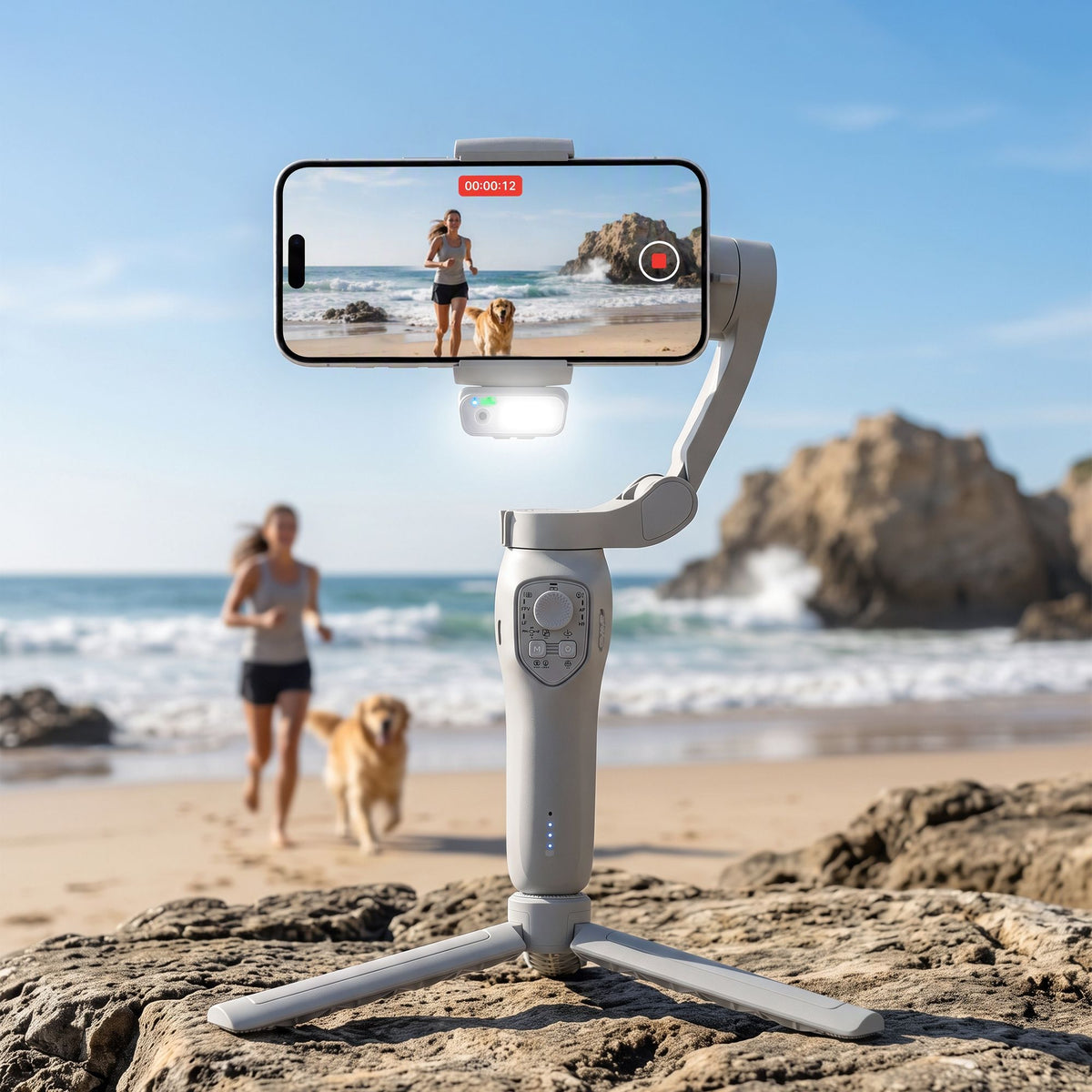 Devanti 3-Axis Phone Gimbal Stabiliser with AI Face Tracking
