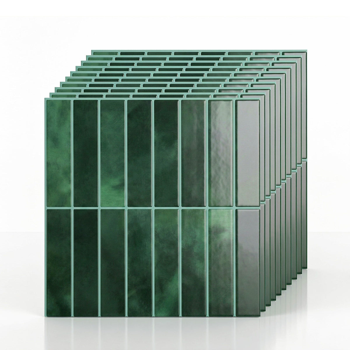 Artiss 3D Peel and Stick Wall Tiles, 10 Pack, Green