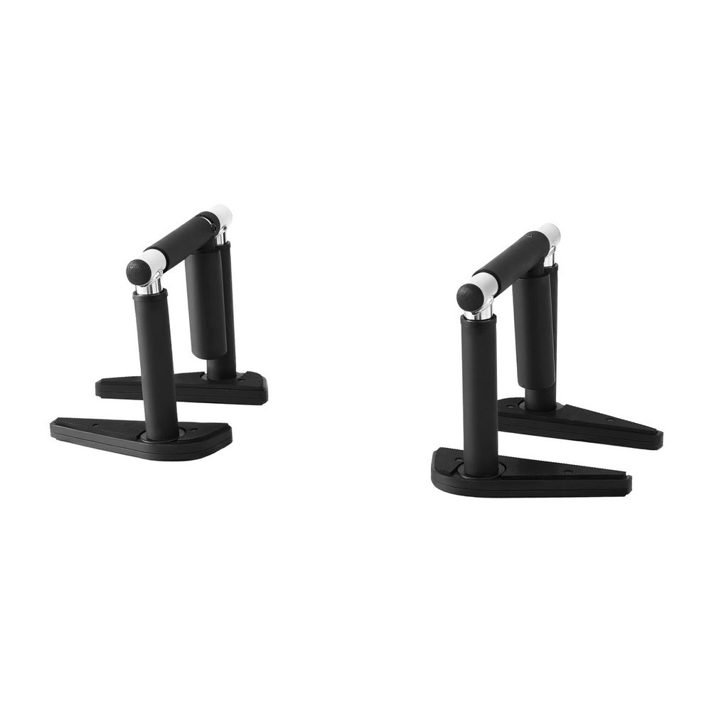 Everfit Portable Foldable Dip Station Pull Up Bar Set 120kg Black