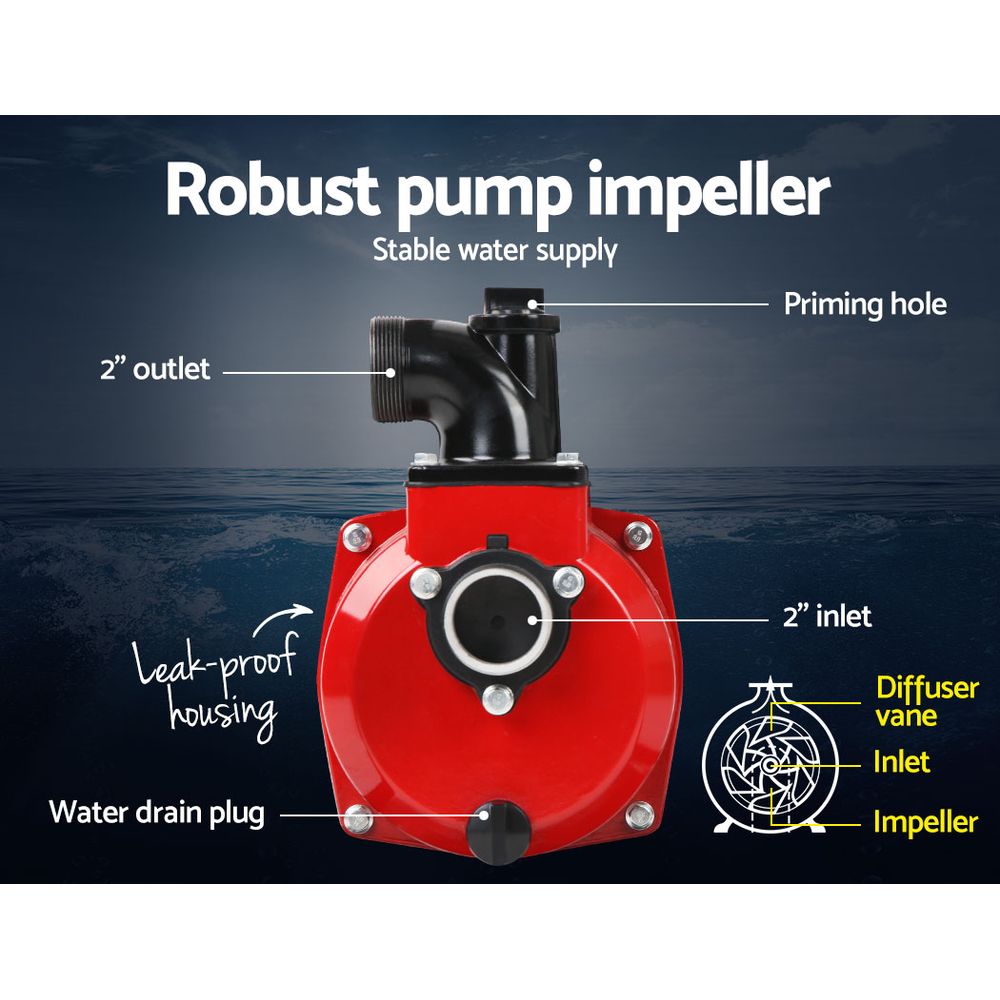 Giantz 2-Inch Petrol Water Pump High Flow Fire Fighting Irrigation