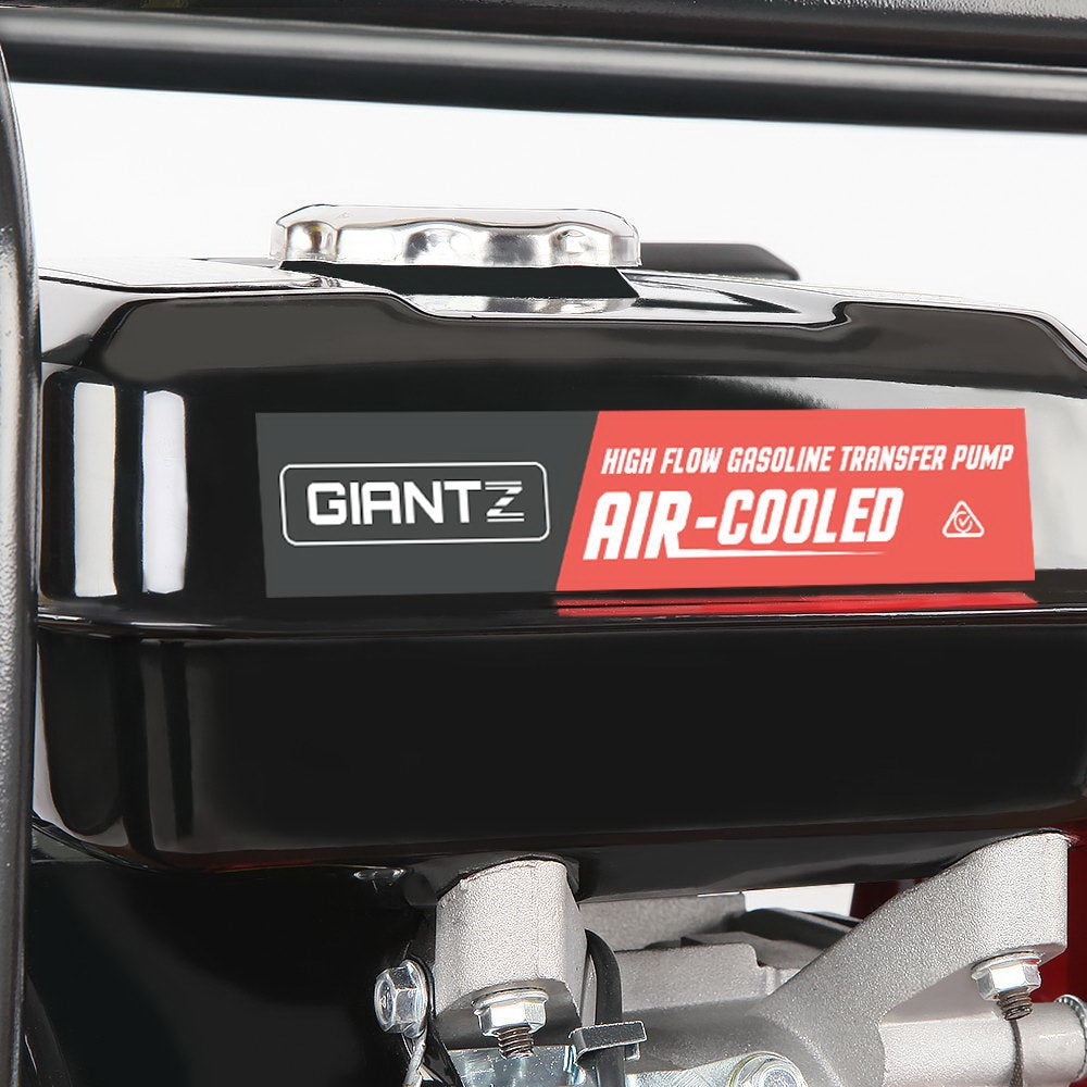 Giantz 2" Petrol Water Pump High Flow Fire Fighting Irrigation Black/Red
