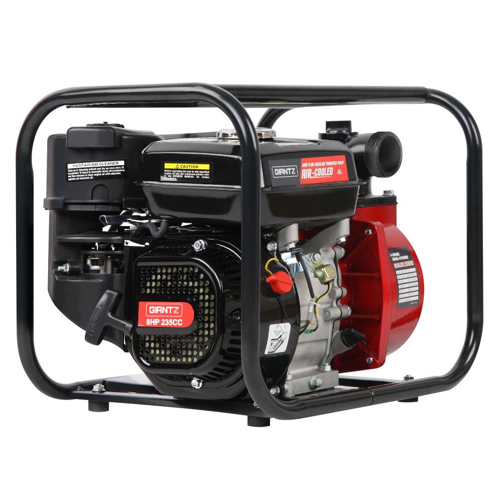 Giantz 2" Petrol Water Pump High Flow Fire Fighting Irrigation Black/Red