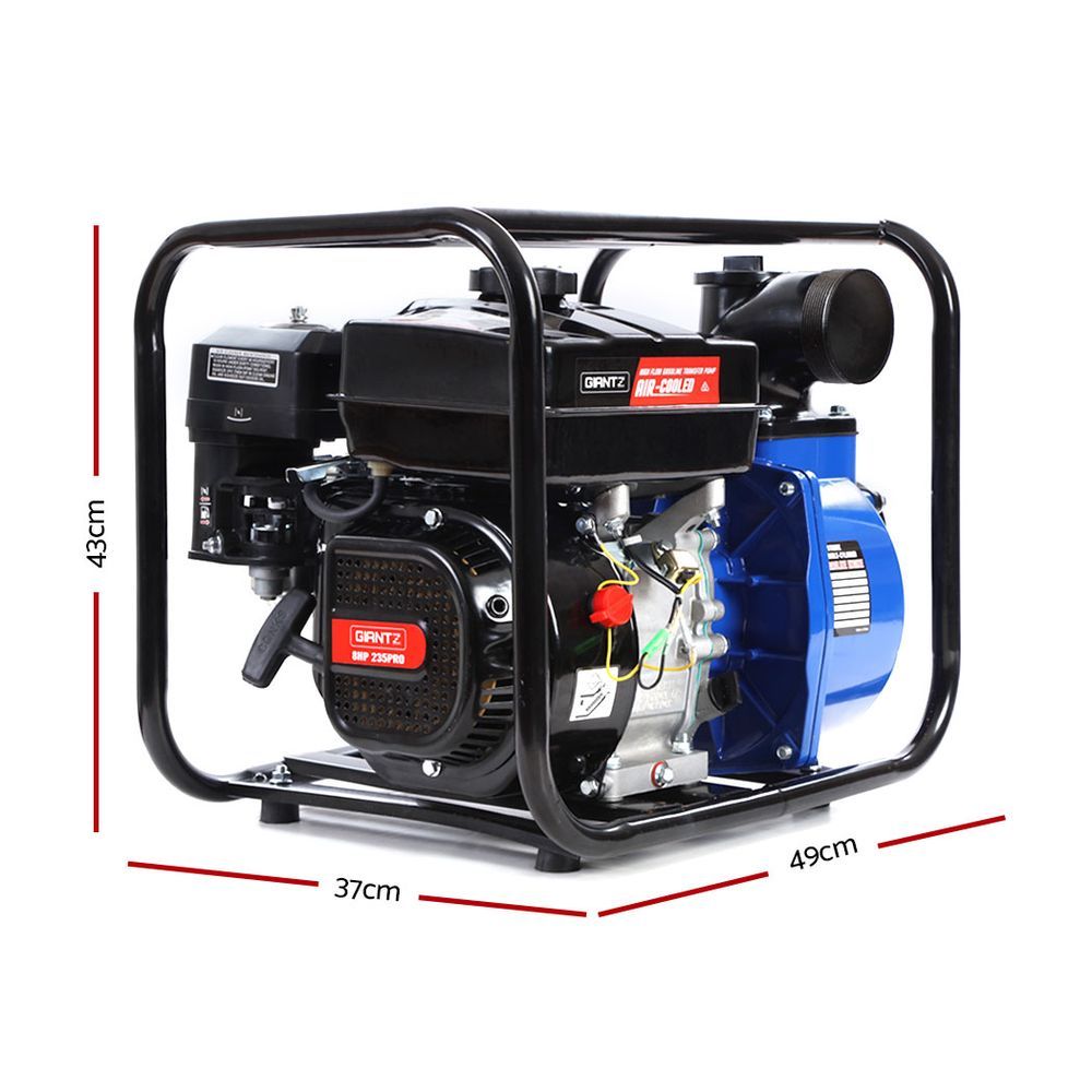 Giantz 3" Petrol Water Pump High Flow Fire Fighting Irrigation Black & Blue