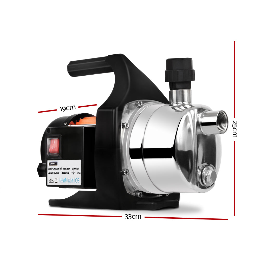 Giantz 800W Garden Water Pump High Pressure Stainless Steel