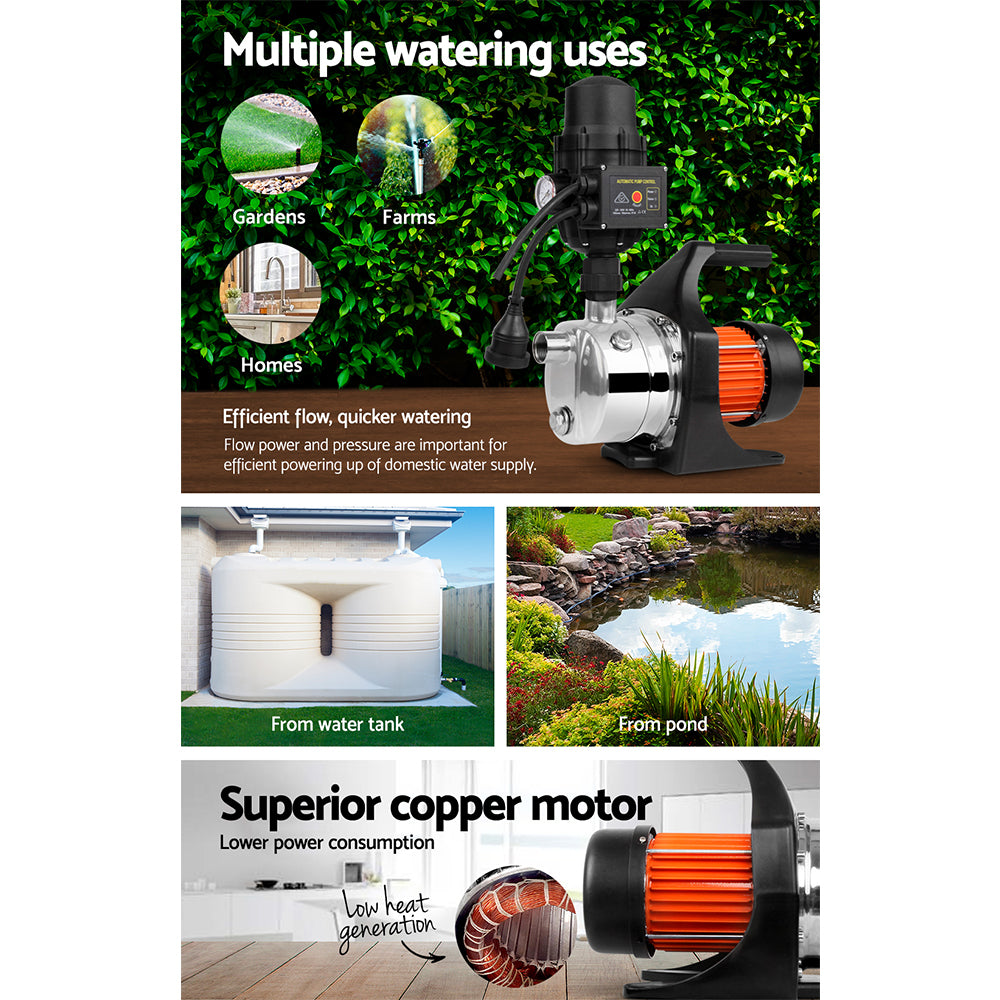 Giantz 800W Garden Water Pump High Pressure Black