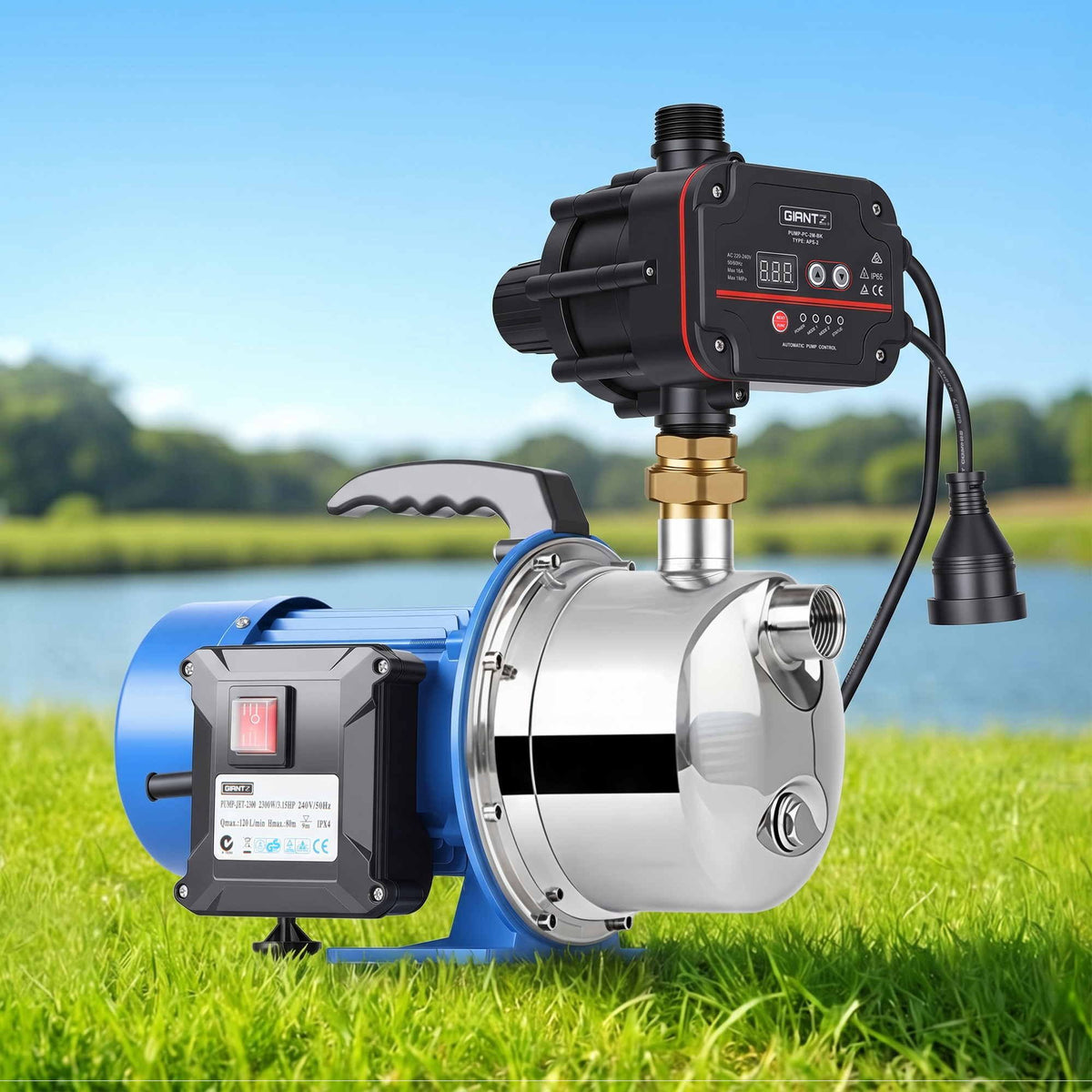 Giantz Garden Water Pump with Auto Controller 1100W Rain Tank