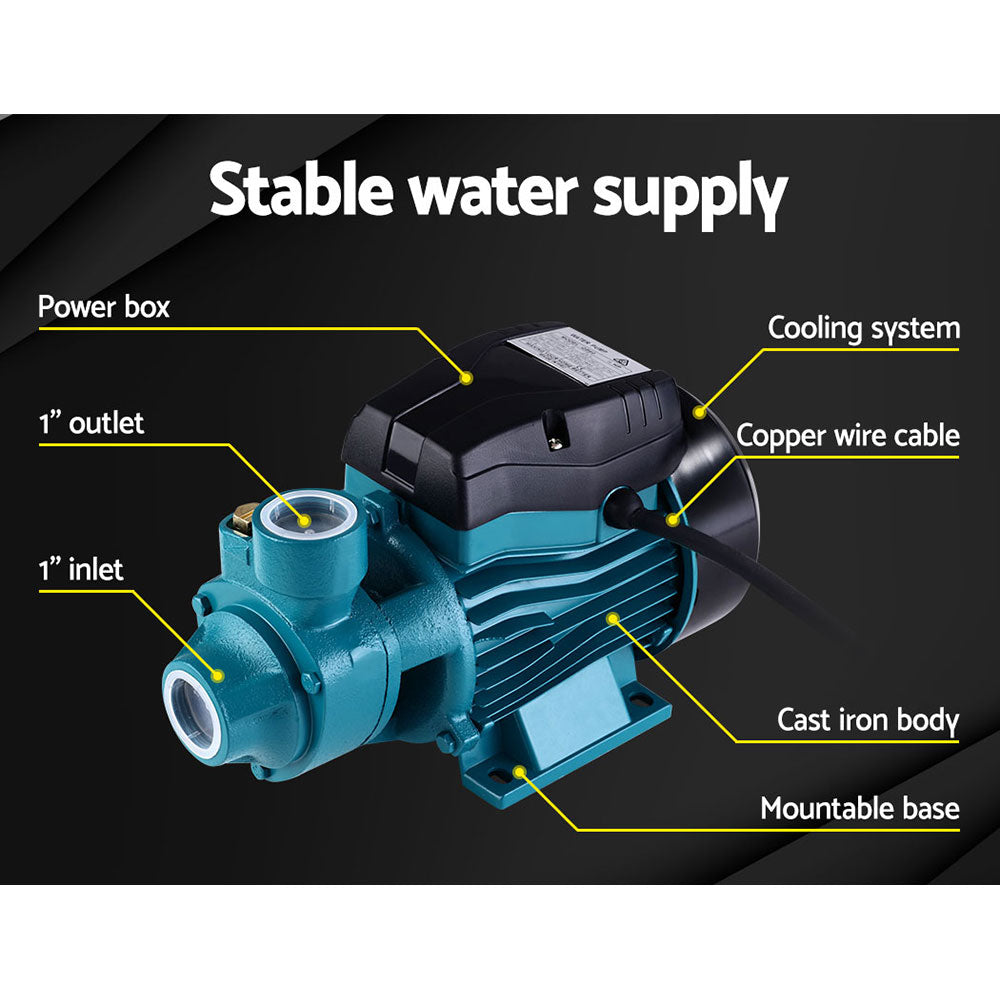 Giantz QB60 Peripheral Water Pump for Garden and Irrigation