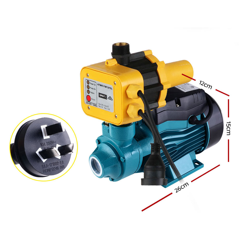 Giantz QB60 Electric Water Pump Yellow for Garden, Irrigation, Car Wash