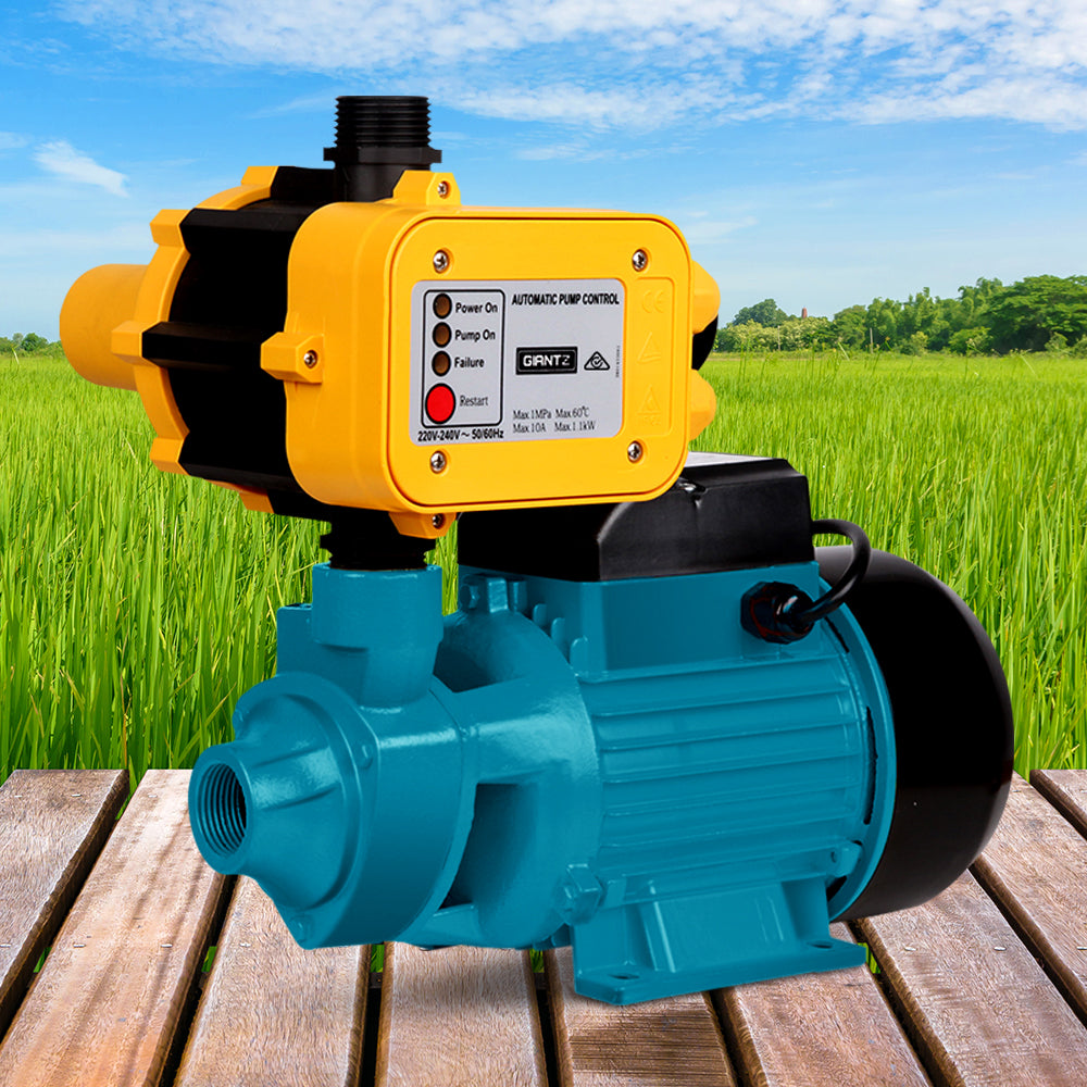 Giantz QB80 750W Peripheral Water Pump Yellow for Garden Irrigation