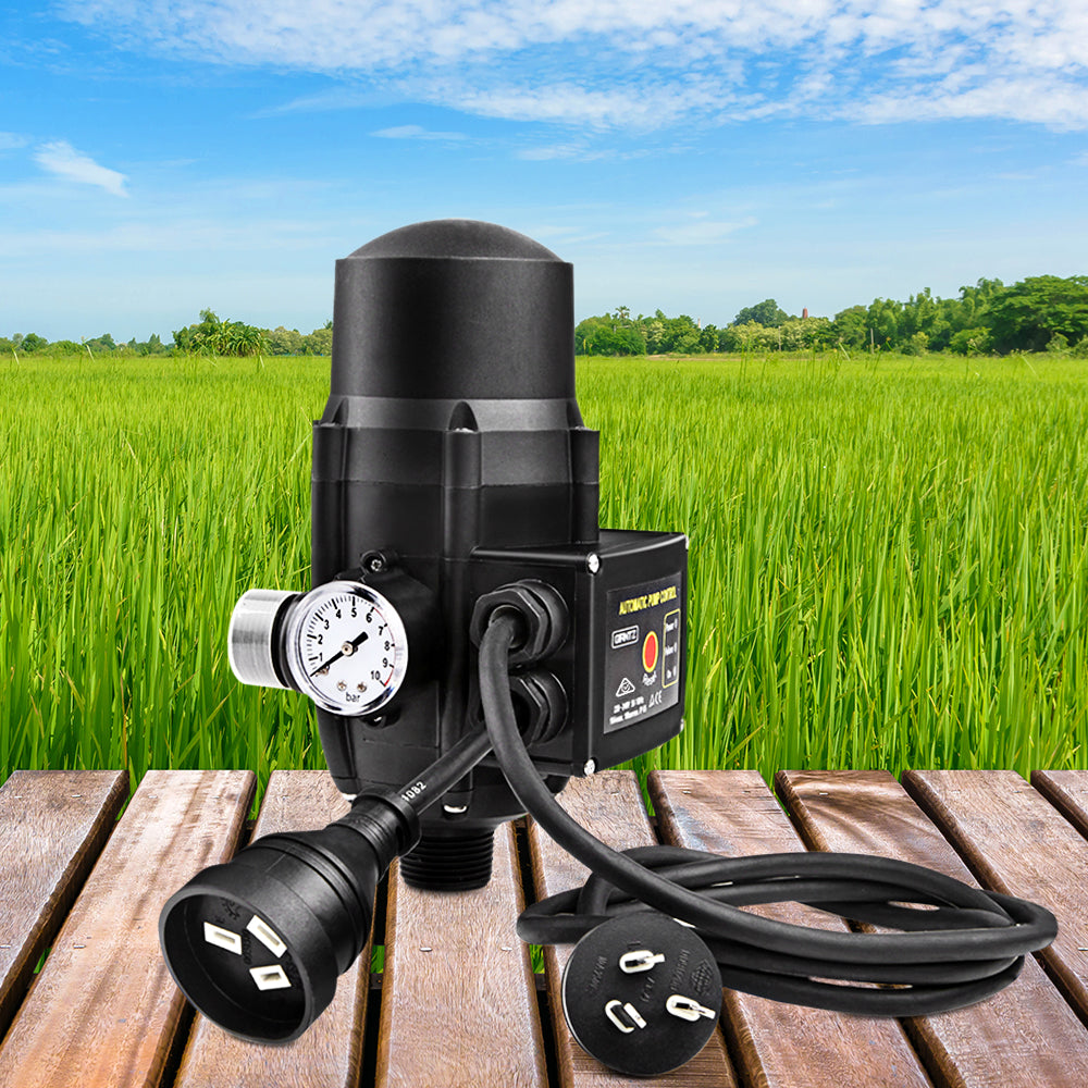 Giantz Electronic Water Pressure Pump Controller Auto Switch Black