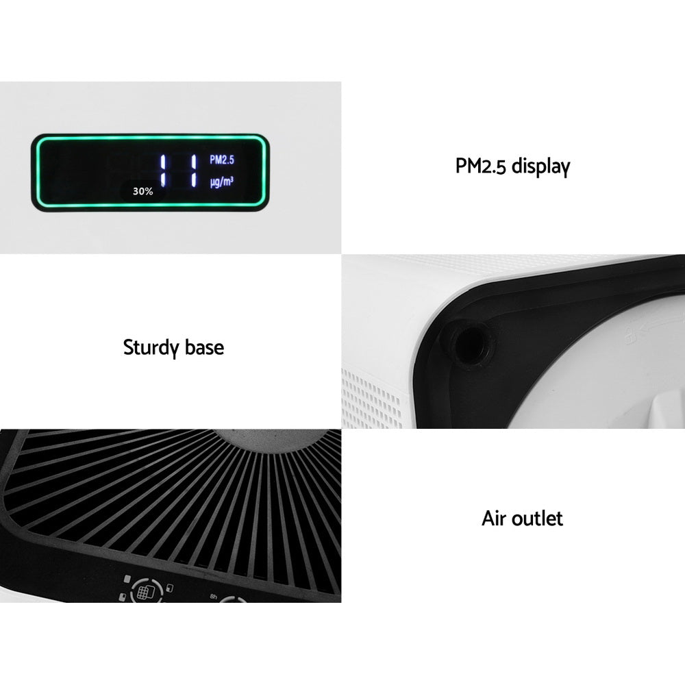 Devanti Home Air Purifier HEPA Filter White