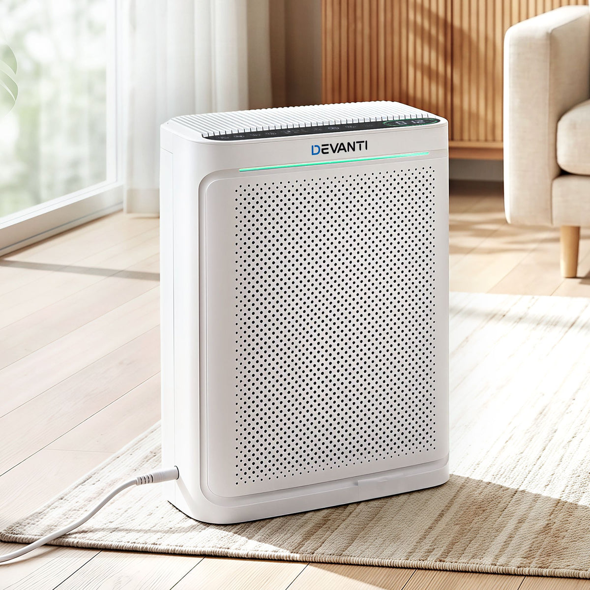 Devanti Home Air Purifier with HEPA Filter White