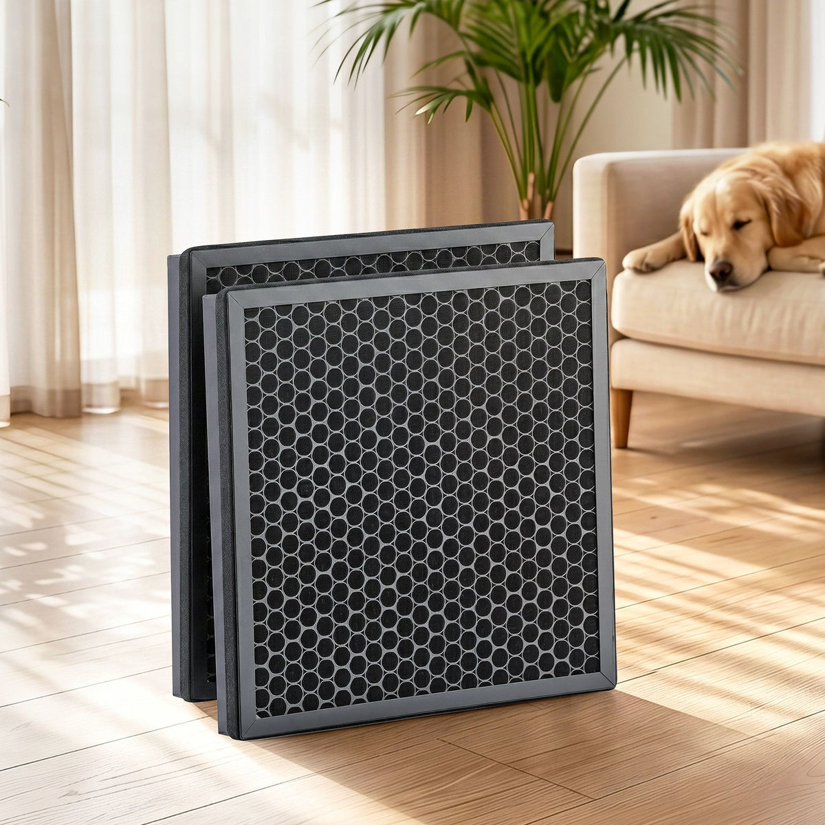 Devanti Air Purifier Replacement Filter H12 HEPA 2 Pack Dual Intake