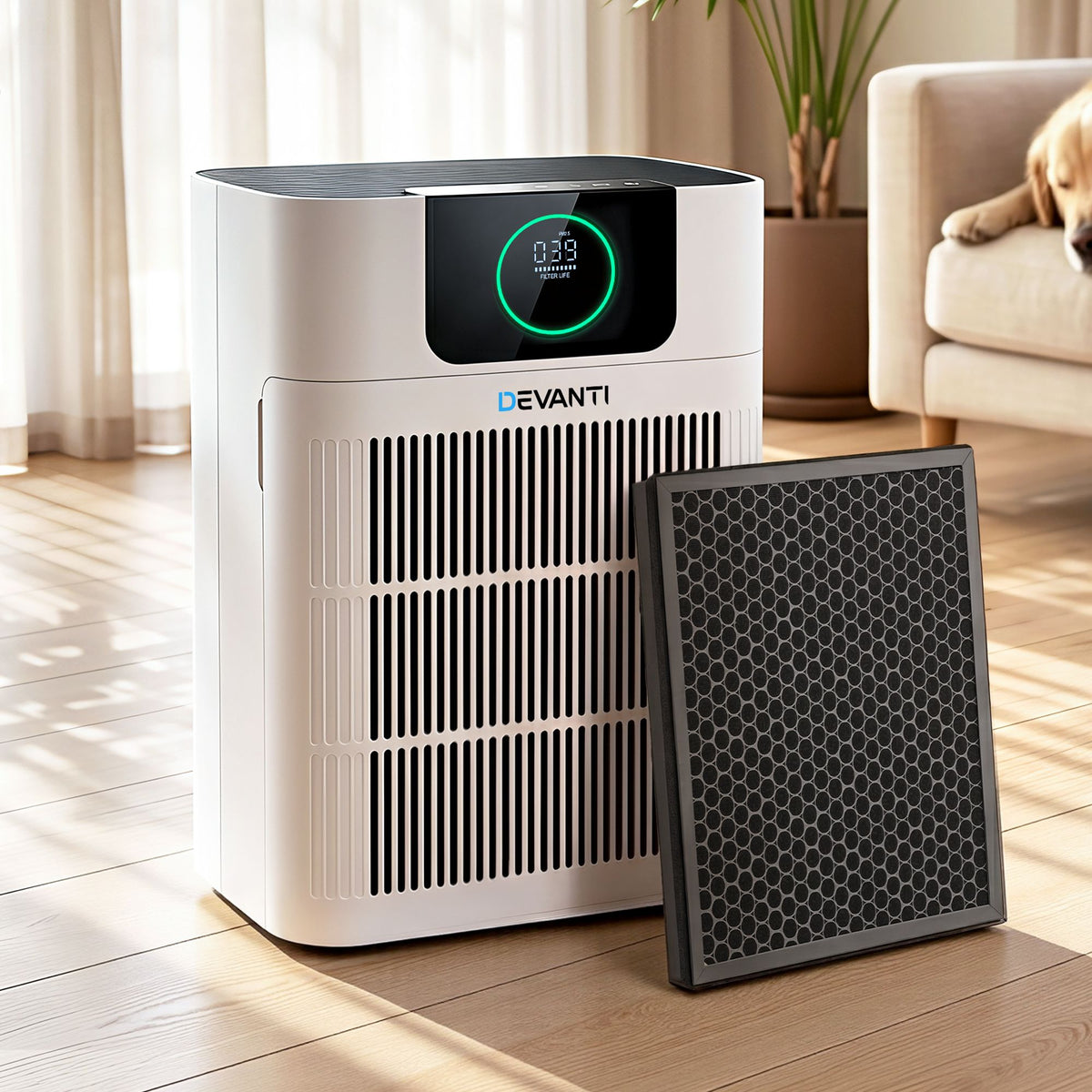 Devanti Pet Air Purifier H12 HEPA Filter White
