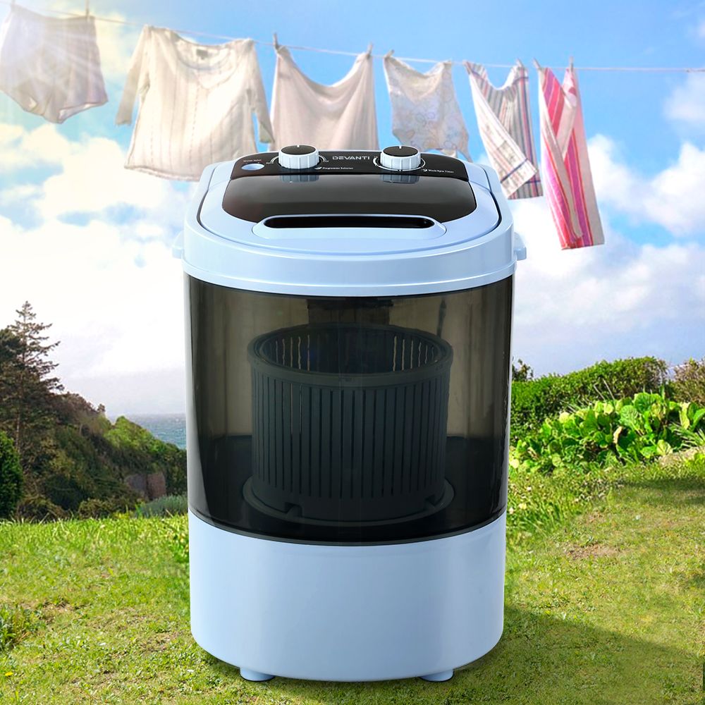 Devanti Portable 2-in-1 Washing Machine 3kg Black