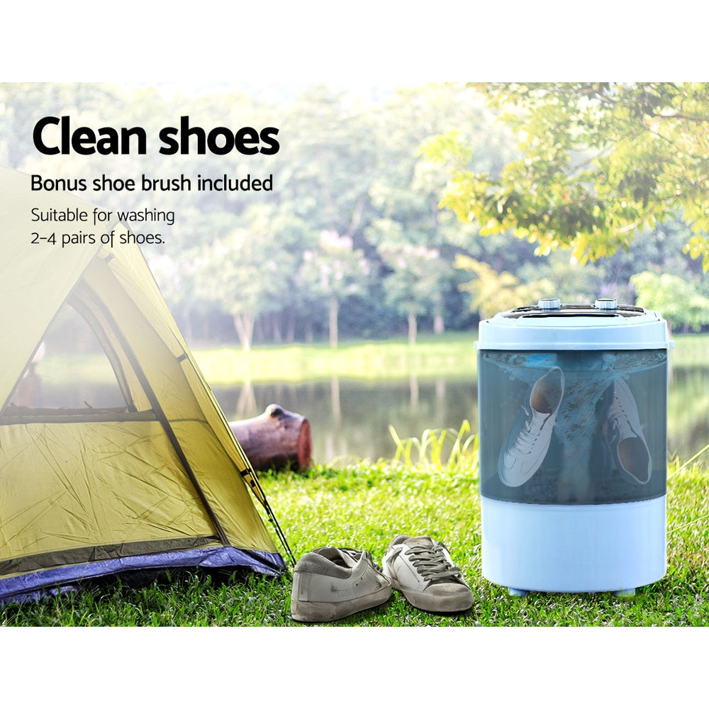 Devanti 3kg Portable Washing Machine 2-in-1 Black