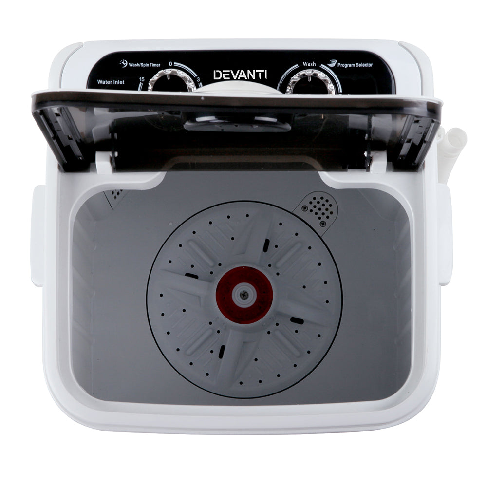 Devanti 4.6KG Portable Washing Machine Black