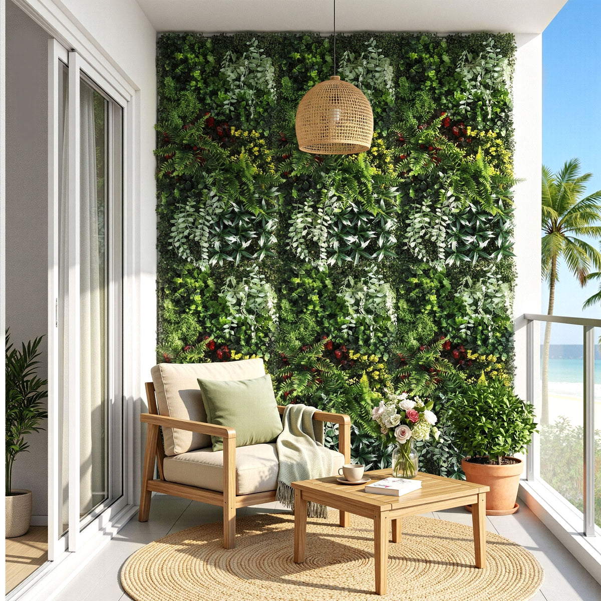 Gardeon Artificial Plant Wall Panel 50x100cm Green