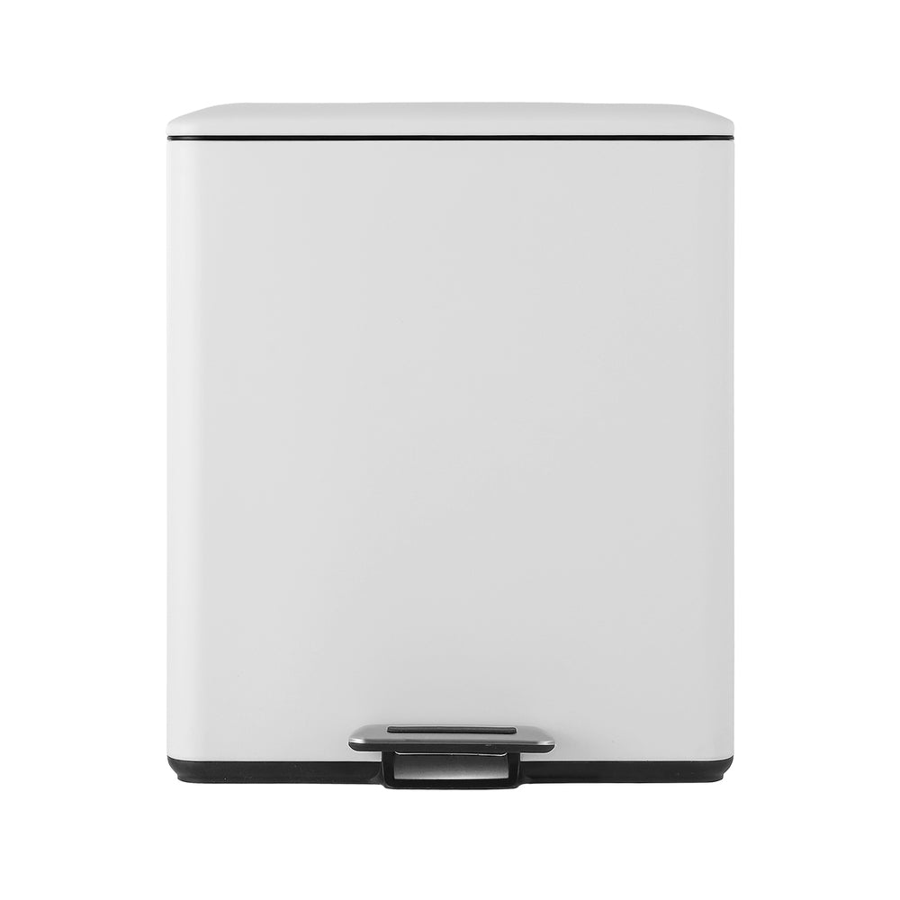 Cefito 40L Dual Compartment Pedal Bin White