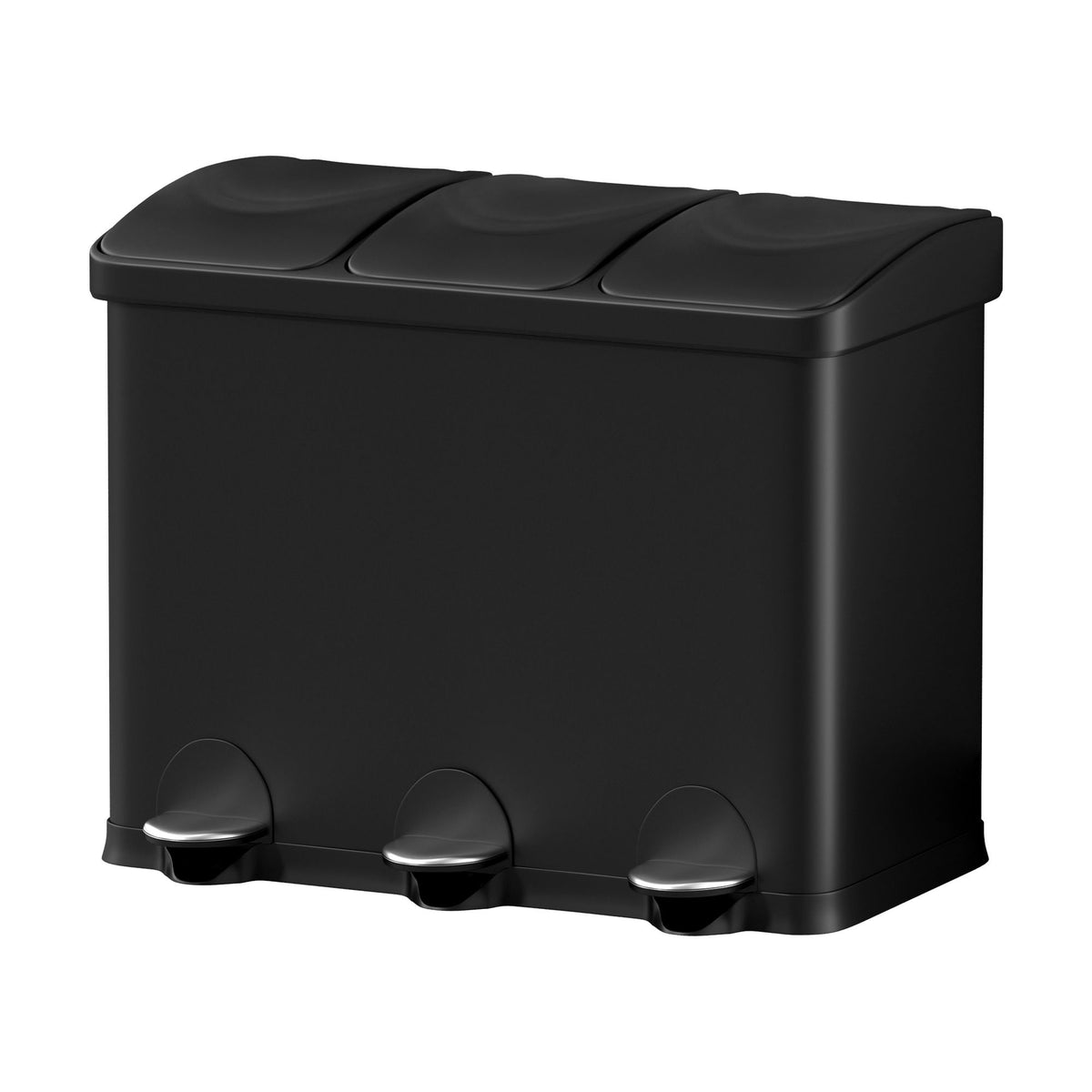 Cefito Pedal Bin Triple Compartment Rubbish Bin 45L