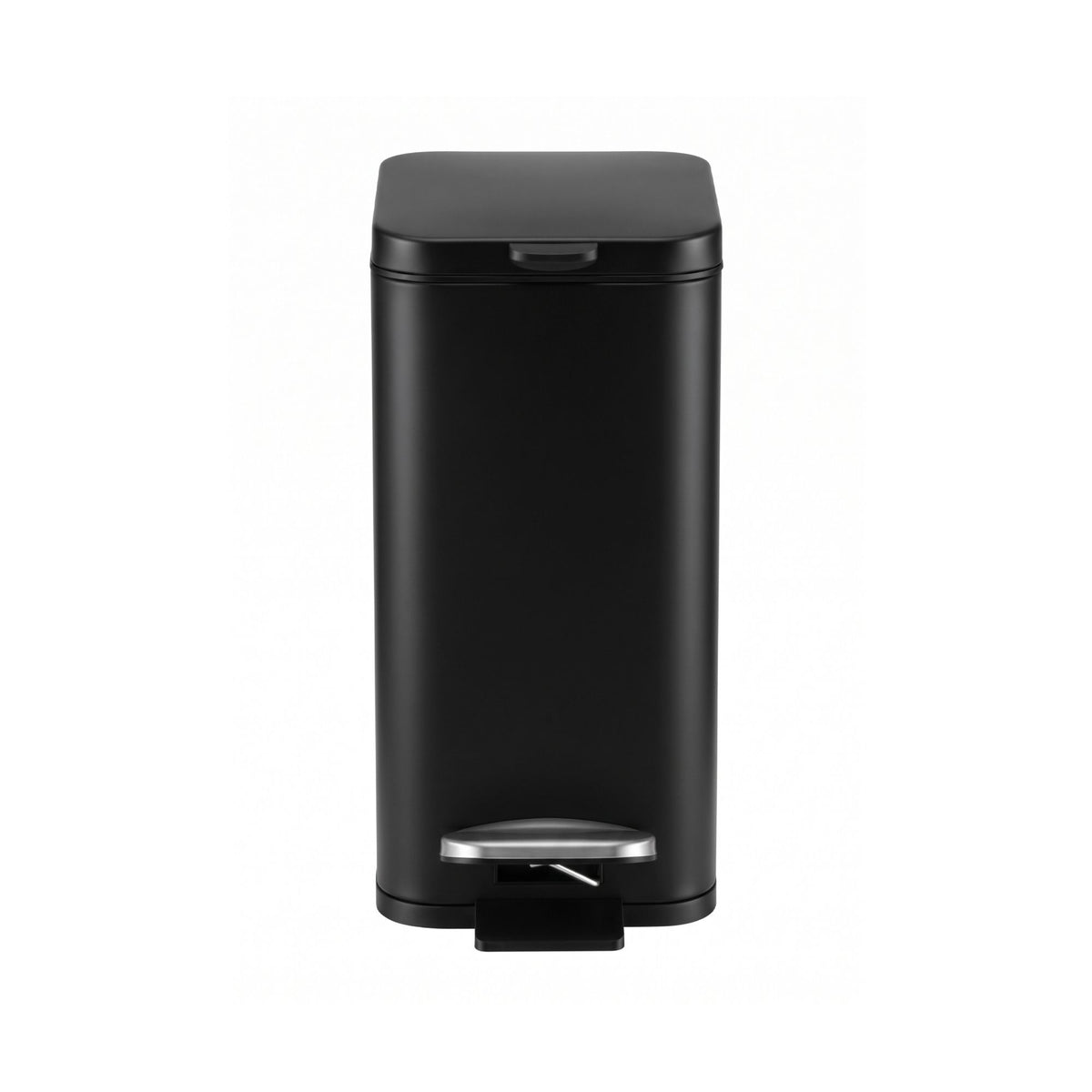 Cefito 5L Pedal Rubbish Bin Carbon Steel Rectangular Trash Can Removable Bucket Black