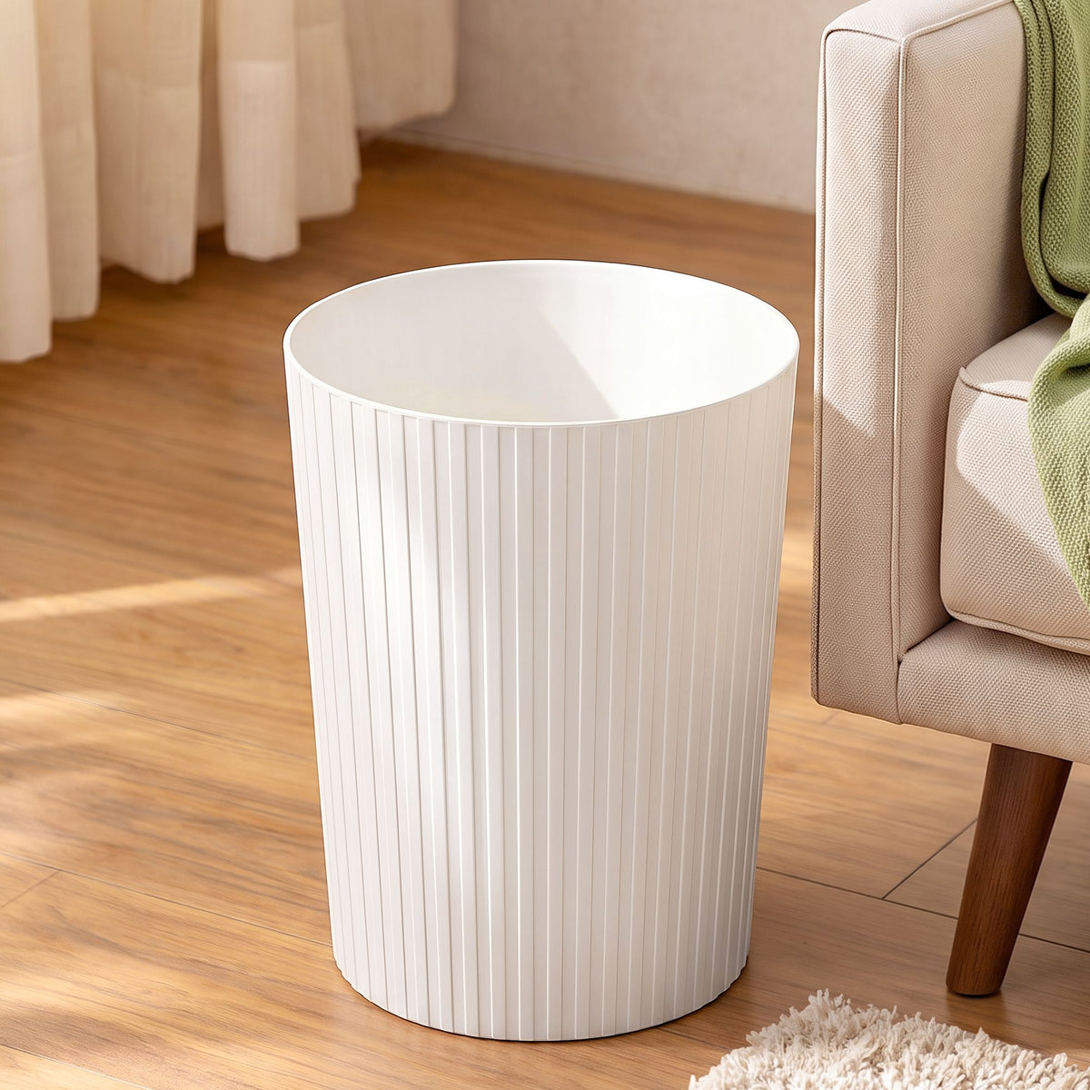 Cefito 8L Open Top Rubbish Bin Waste Bin White