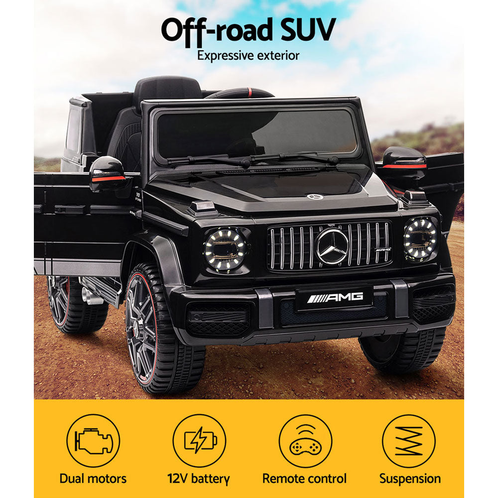 Mercedes-Benz AMG G63 Kids Electric Ride-On Car Remote Black