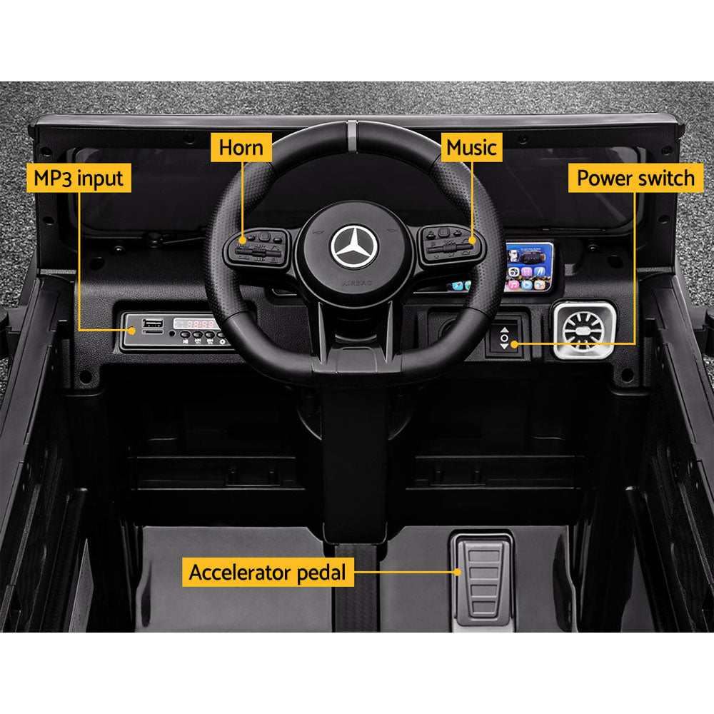 Mercedes-Benz AMG G63 Kids Electric Ride-On Car Remote Black